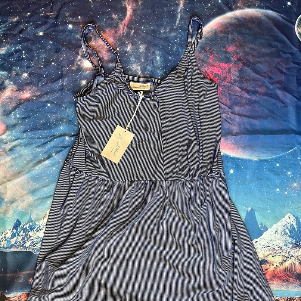 NWT Universal Thread Blue White Striped Dress